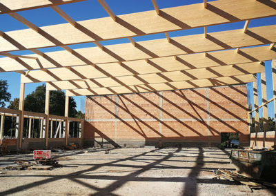 Szerkezetépítés – Tihany – Új sportcsarnok építése
