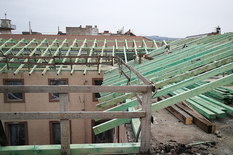 tetőszerkezet készítés, magastető építés